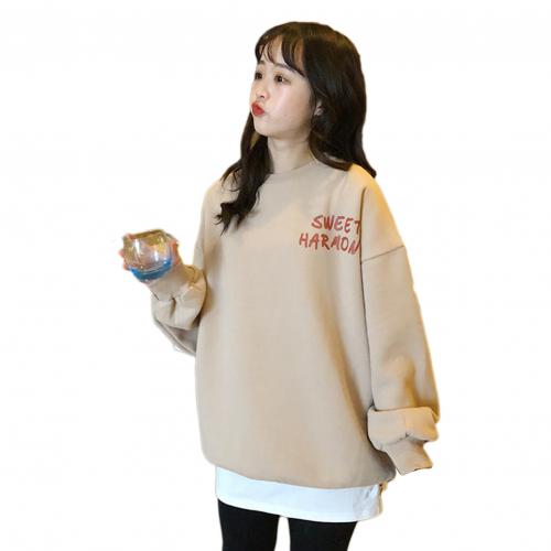 Autumn Winter Women Long Sleeve Hoodie Letters Print Plush Oversize Sweatshirt alx