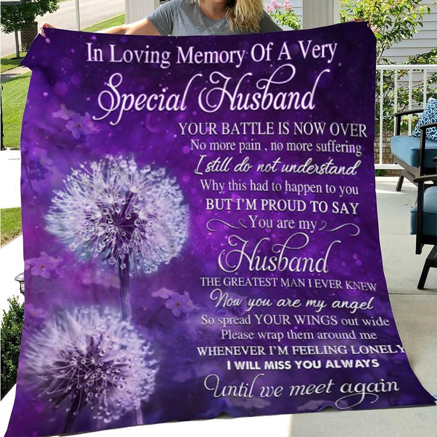 To My Special Husband, Purple Fleece Blanket