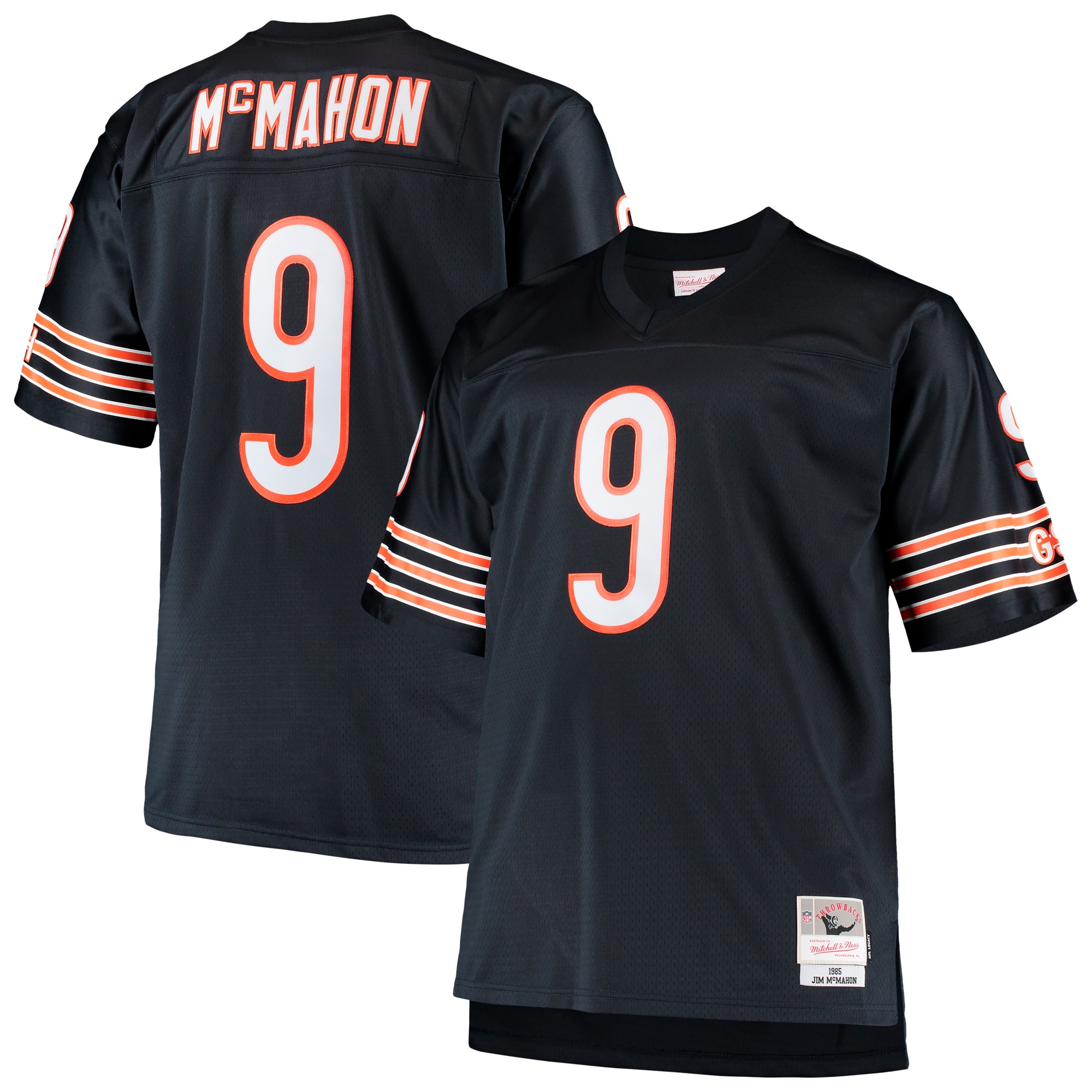 Men’s Chicago Bears Jim McMahon Mitchell & Ness Navy Big & Tall 1985 Retired Player Jersey