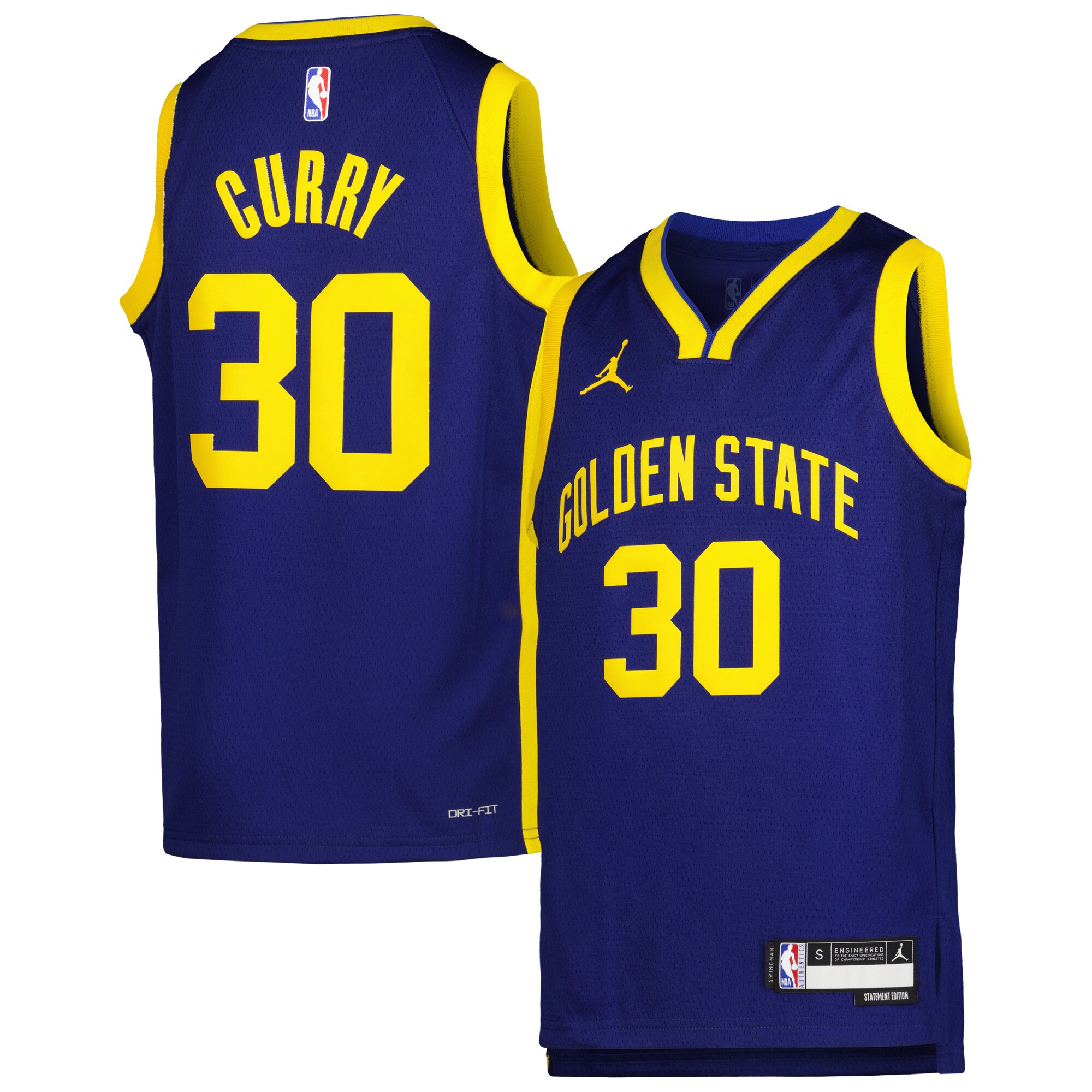 Stephen Curry Golden State Warriors Jordan Brand Youth Swingman Jersey – Statement Edition – Blue