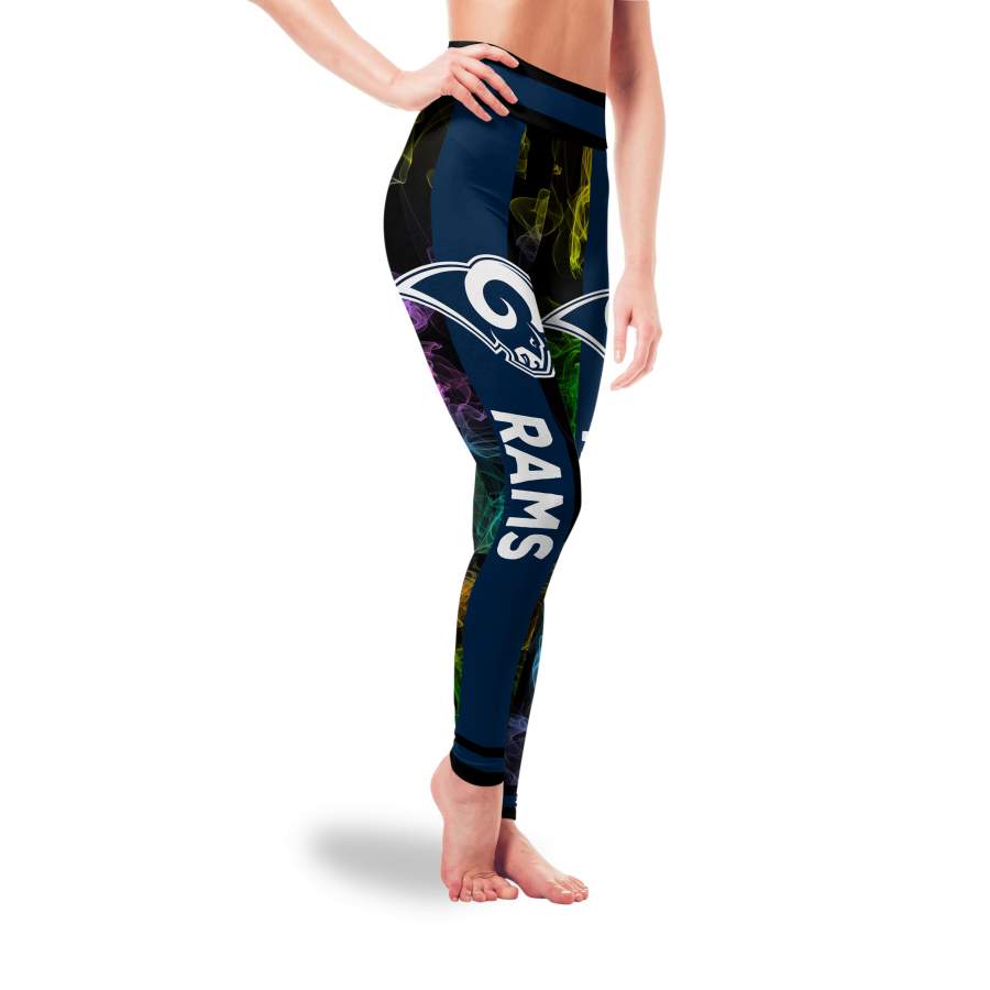 Incredible Mysterious Smoke Colors Los Angeles Rams Leggings