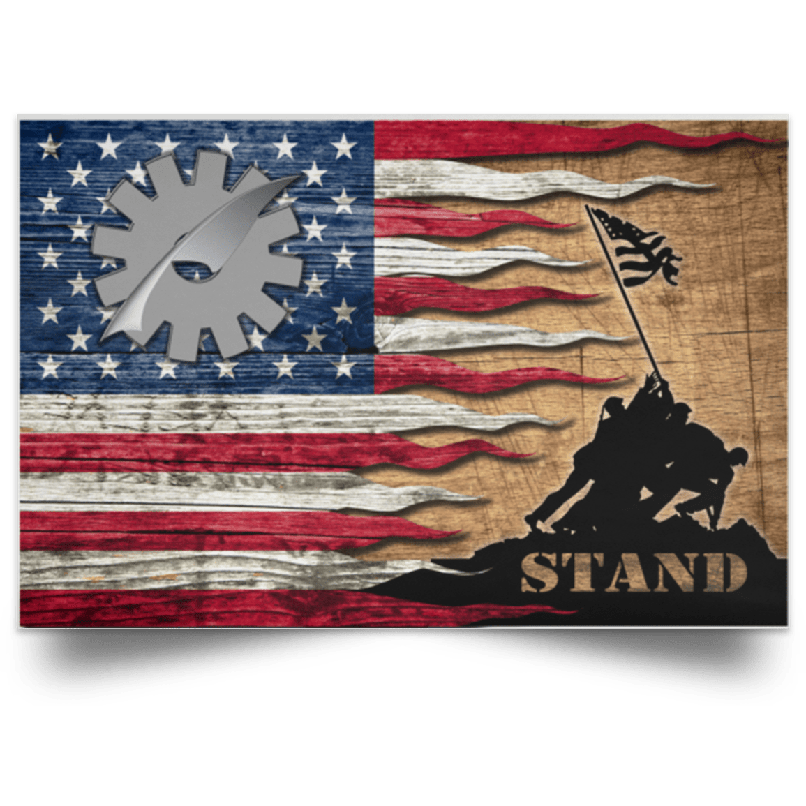 US Coast Guard Data Processing Technician DP Logo Stand For The Flag Satin Landscape Poster