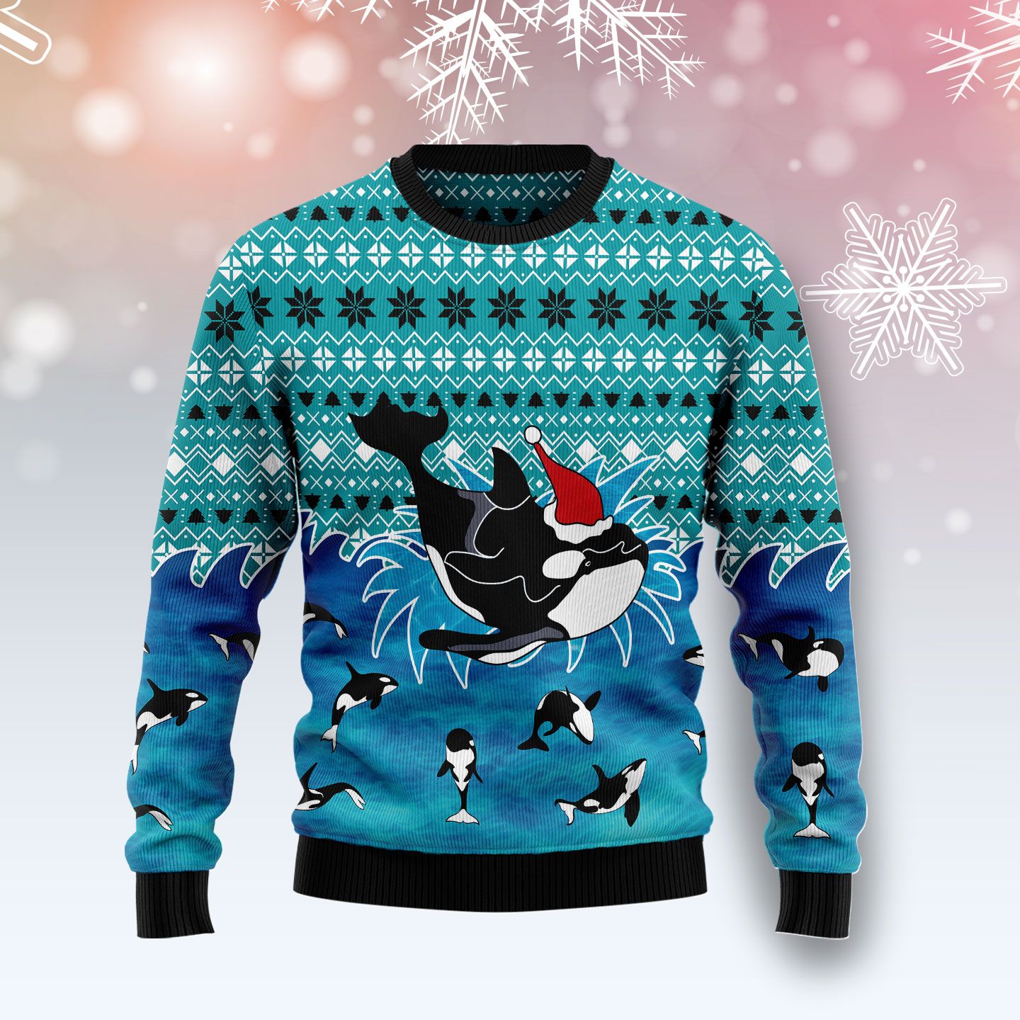 Love Oracle Whale Ugly Christmas Sweater | For Men & Women | Adult | Us4568