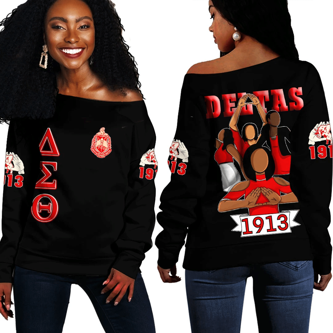 Sorority Sweatshirt – Delta Sigma Theta Sisterhood Women Off Shoulder