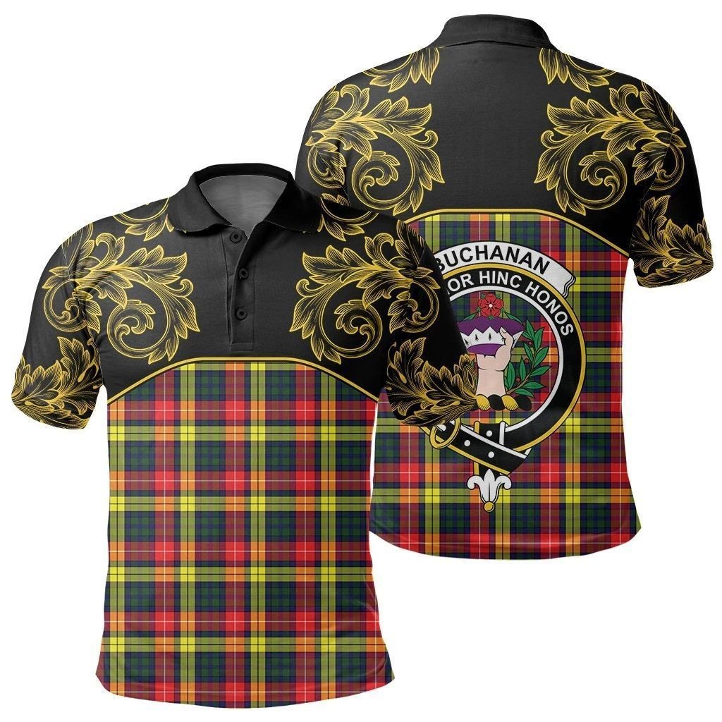 Buchanan Modern Clan Polo Shirt, Scottish Tartan Buchanan Modern Clans ...