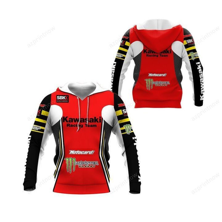 3D All Over Printed Kawasaki Racing Shirts Ver 1 (Red)