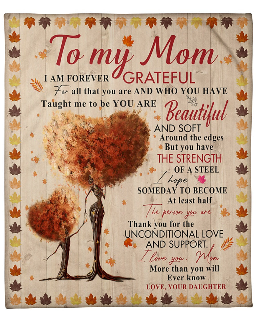 To My Mom I Love You More Than You Will Ever Know Fall Autumn Blanket Gift For Mom From Daughter Birthday Gift Home Decor Bedding Couch Sofa Soft And Comfy Cozy