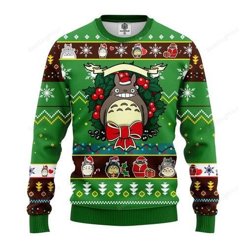 Totoro Ugly Christmas Sweater, All Over Print Sweatshirt