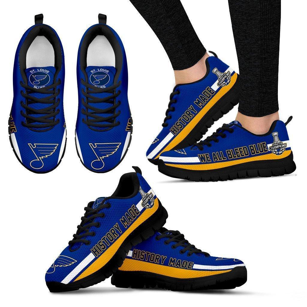 History Made St. Louis Blues Champions 2019 Women’s Sneakers