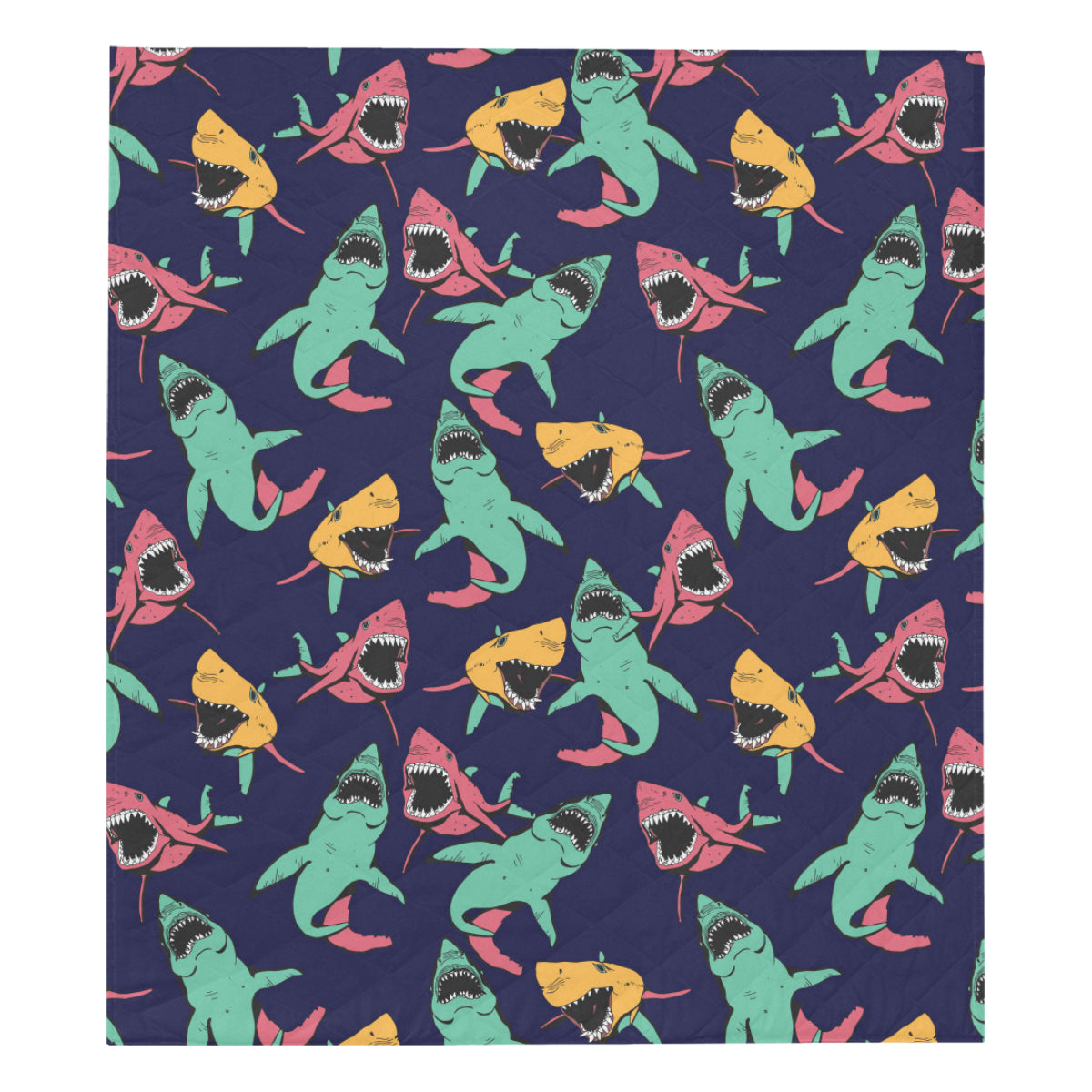 Shark Bite Pattern Premium Quilt