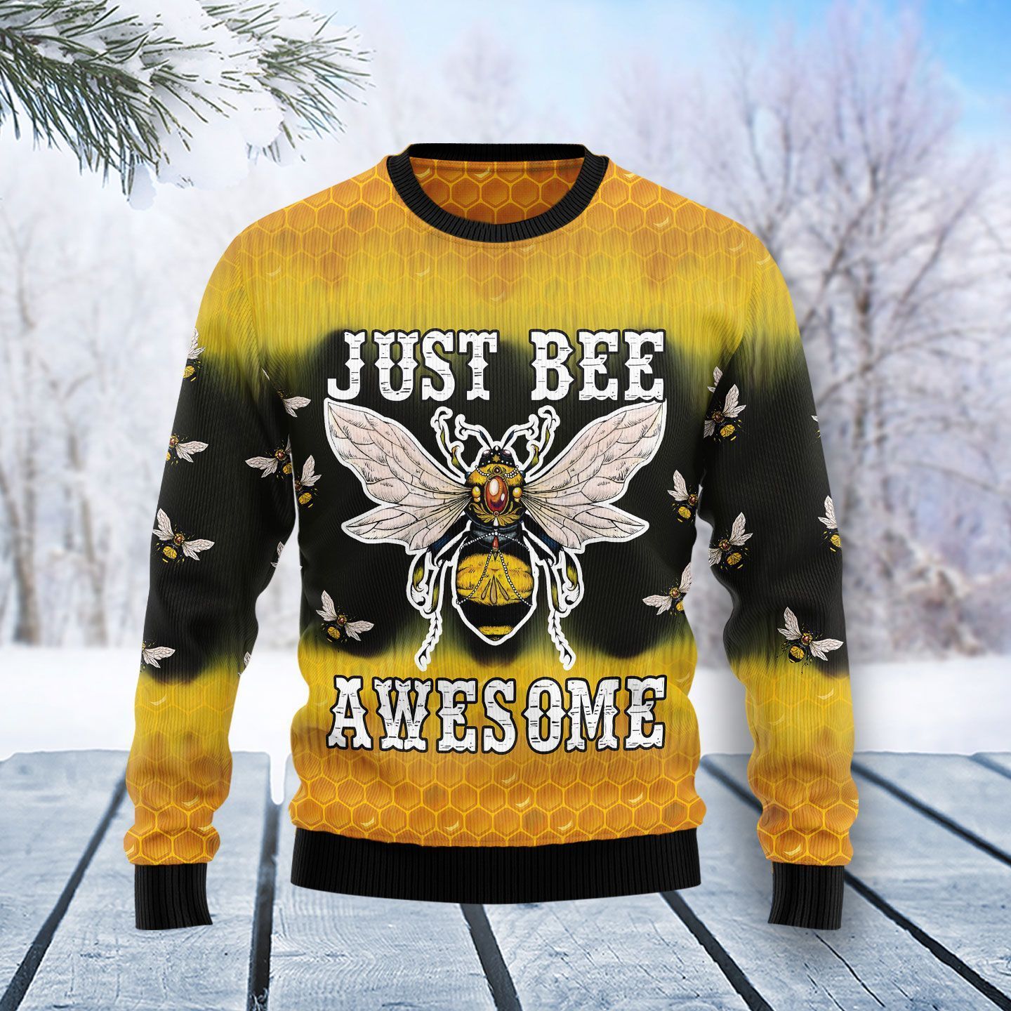 Bee Tie Dye Ugly Christmas Sweater For Men & Women Adult