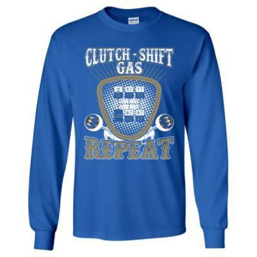 AGR Clutch Shift Gas Repeat Gear Drive Cars – Long Sleeve T-Shirt