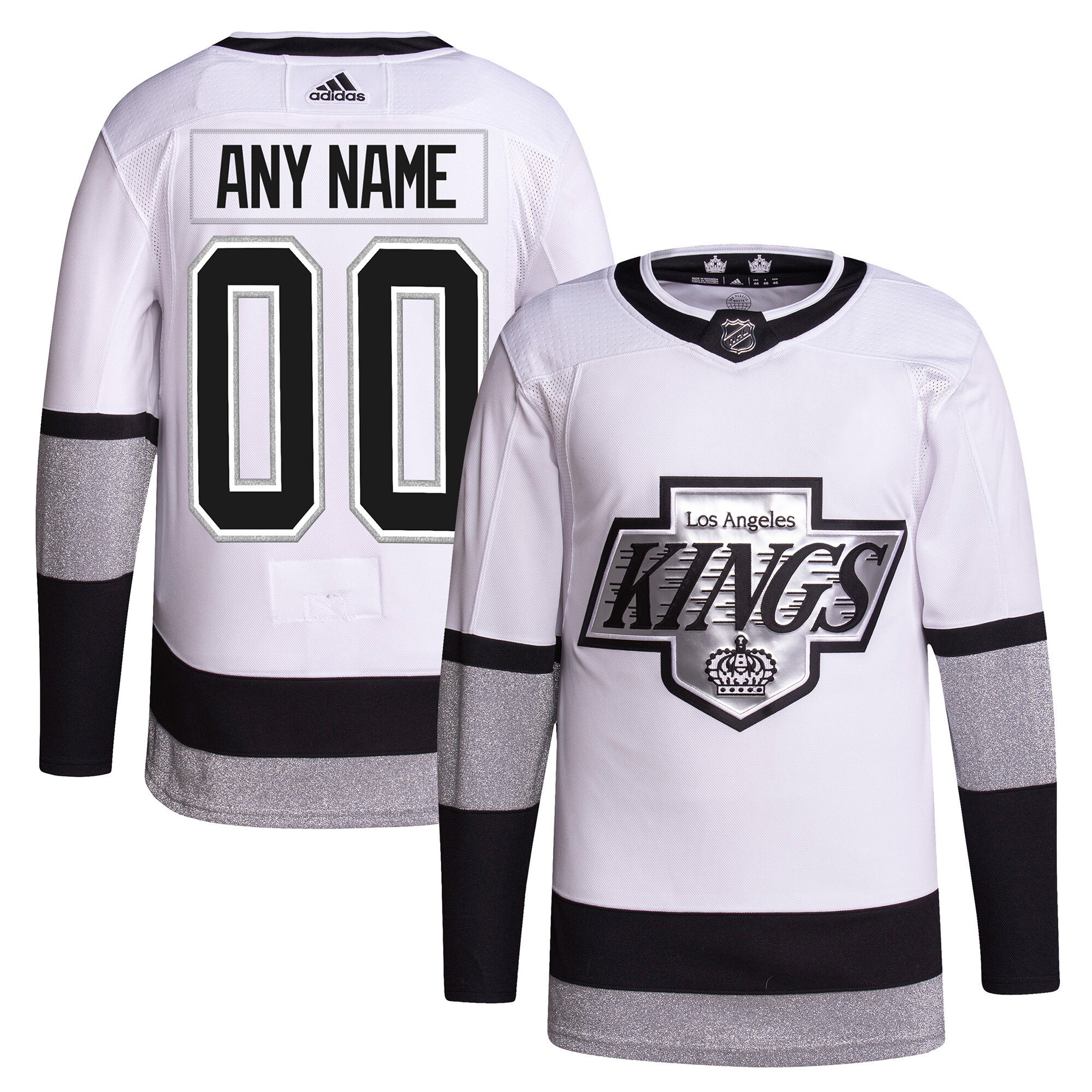 Men's Los Angeles Kings adidas White 2021/22 Alternate Primegreen Authentic Pro Custom Jersey