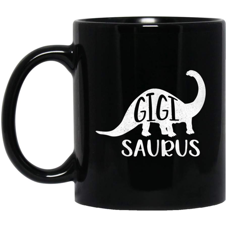 W Gigi Saurus Gigisaurus Cute Dinosaur Grandma Gift 11oz 15oz Black Mug Happy Easter Day Funny Colors Eggs Bunny Ears Peeps Cute