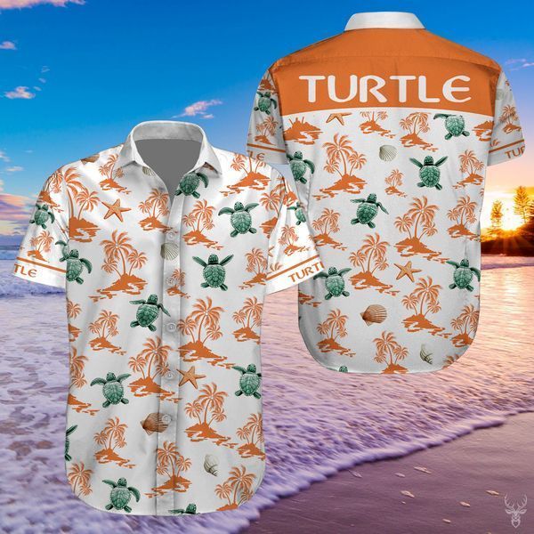 56THHANM-TURTLE HAWAII BUTTON SHIRT