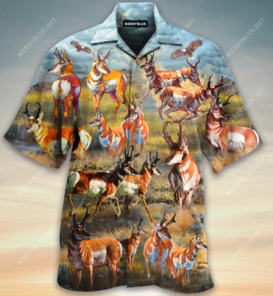 Buck Deer On The Field Unisex Hawaii Shirt Ha12629