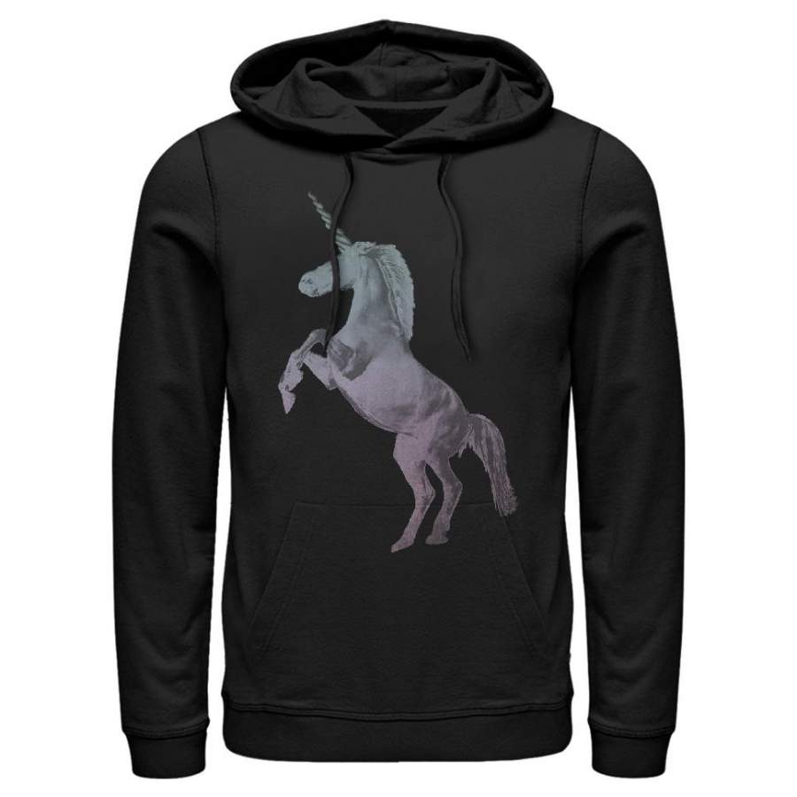 Lost Gods Men’s Majestic Unicorn  Lightweight Hoodie Black