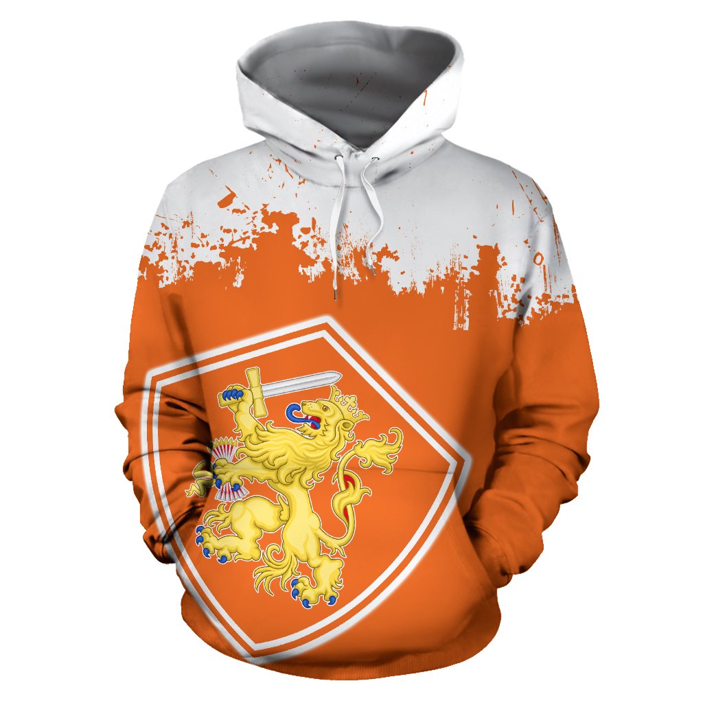 Dutch All Over Hoodie – Lion Grunge Style – BN01