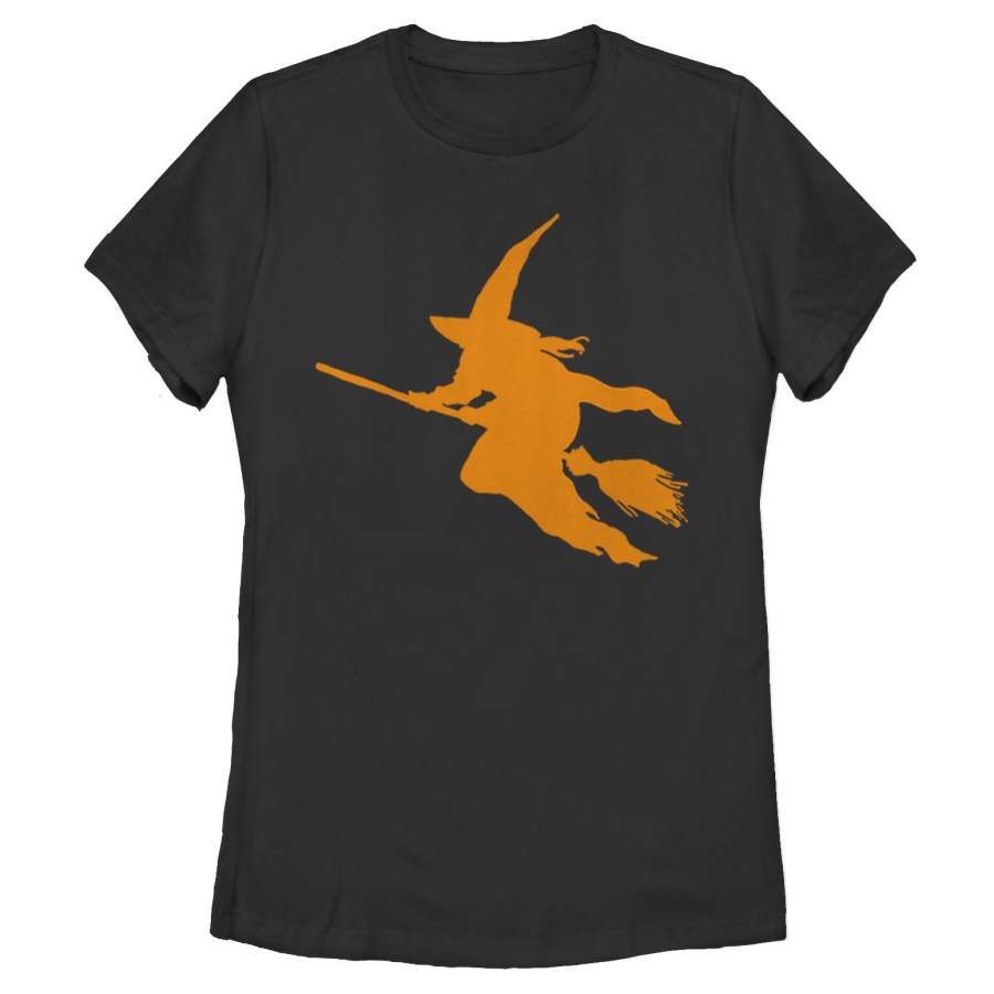 LOST GODS Women’s Halloween Witch on a Broomstick T-Shirt