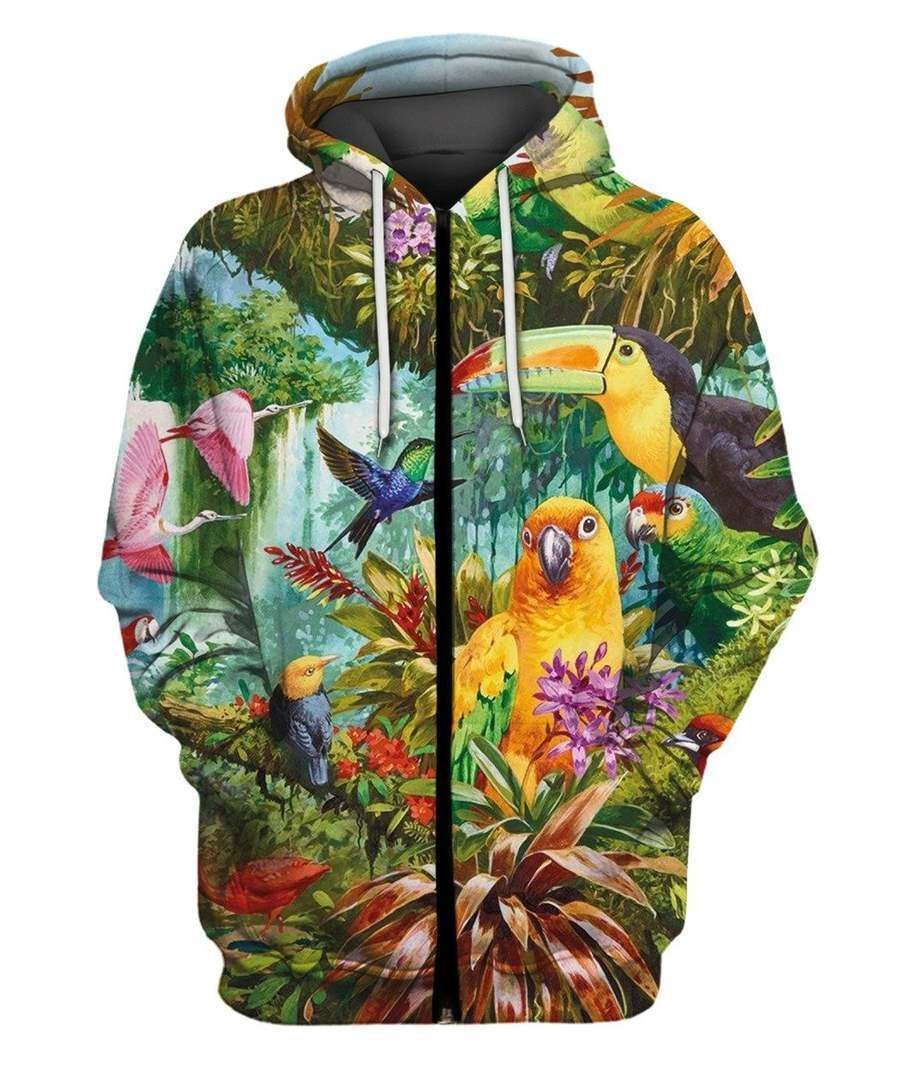 Parrots 3D Tee, Hoodie, Zip up, Sweatshirt #28