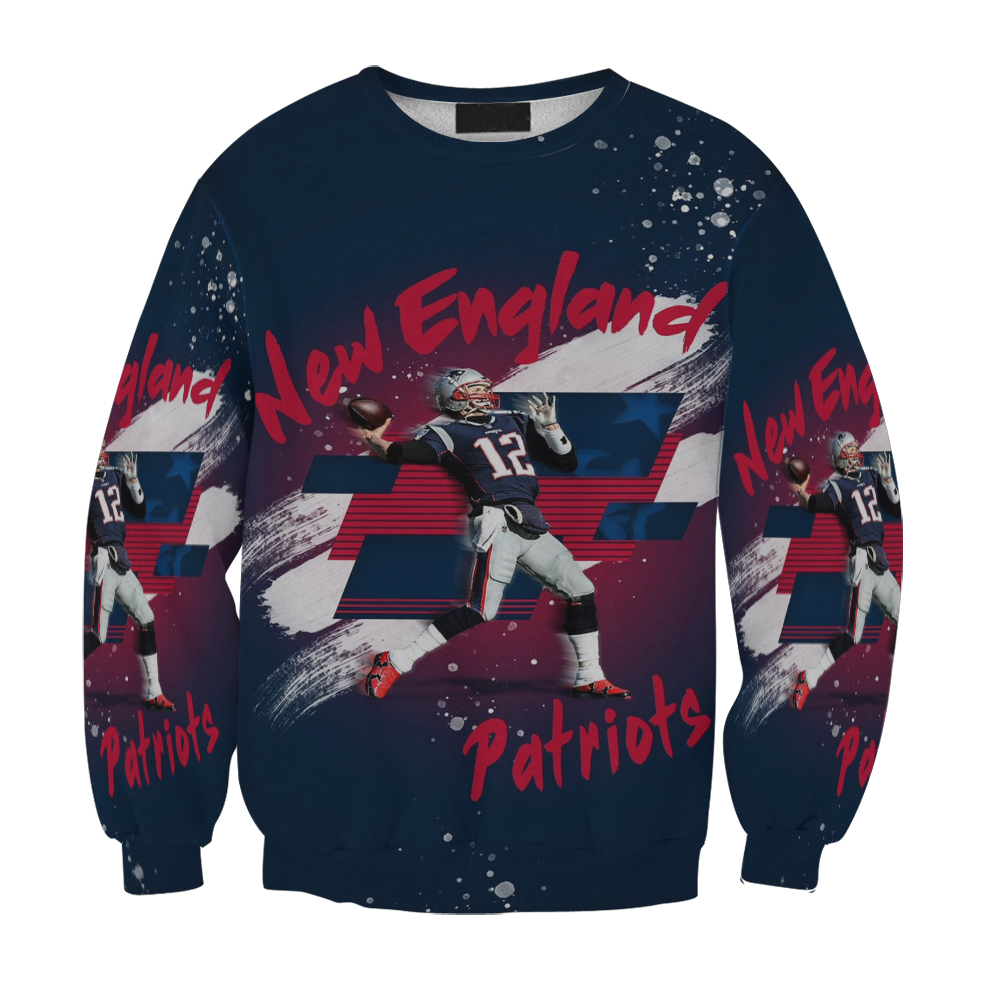 New England Patriots Players Throwing Gift For Fan 3D Full Printing Sweatshirt