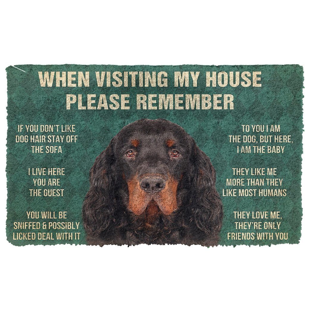 Gearhumans  GearHuman 3D Please Remember Gordon Setter Dogs House Rules Doormat