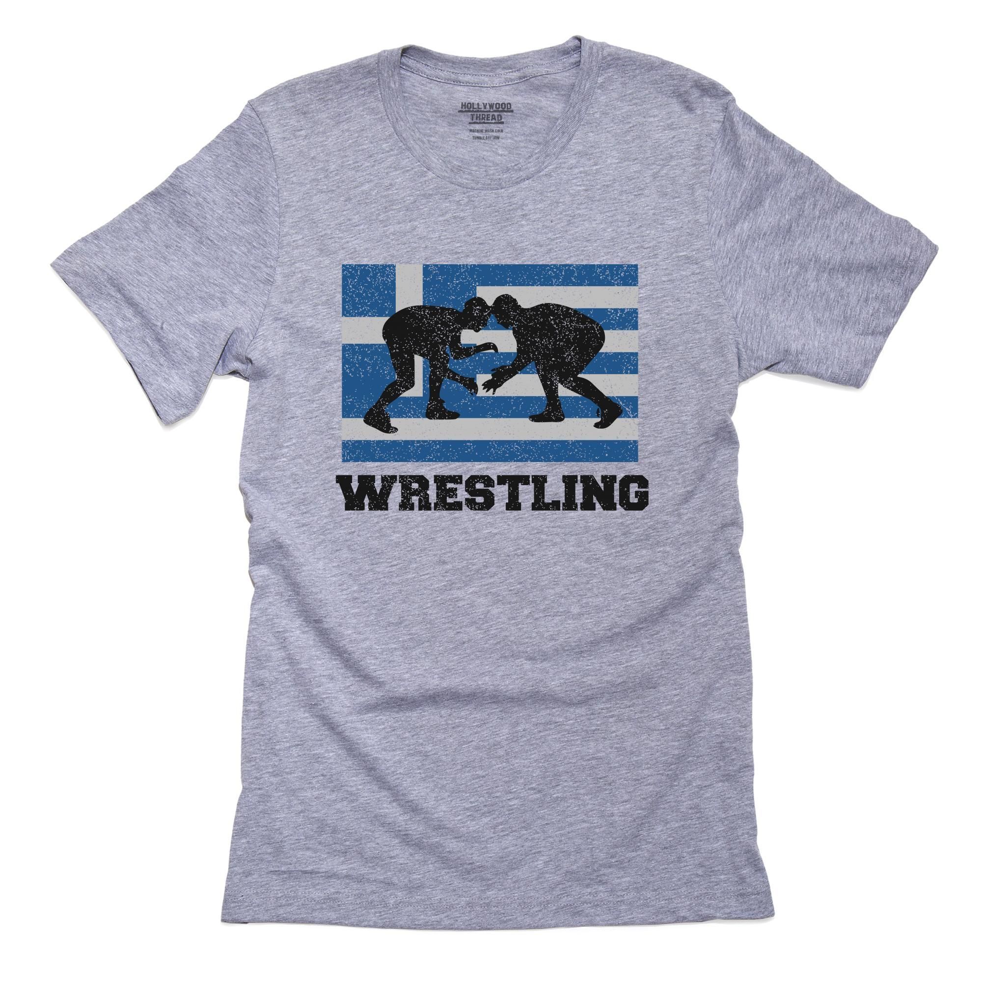 Greece Olympic Wrestling Flag Silhouette Shirt