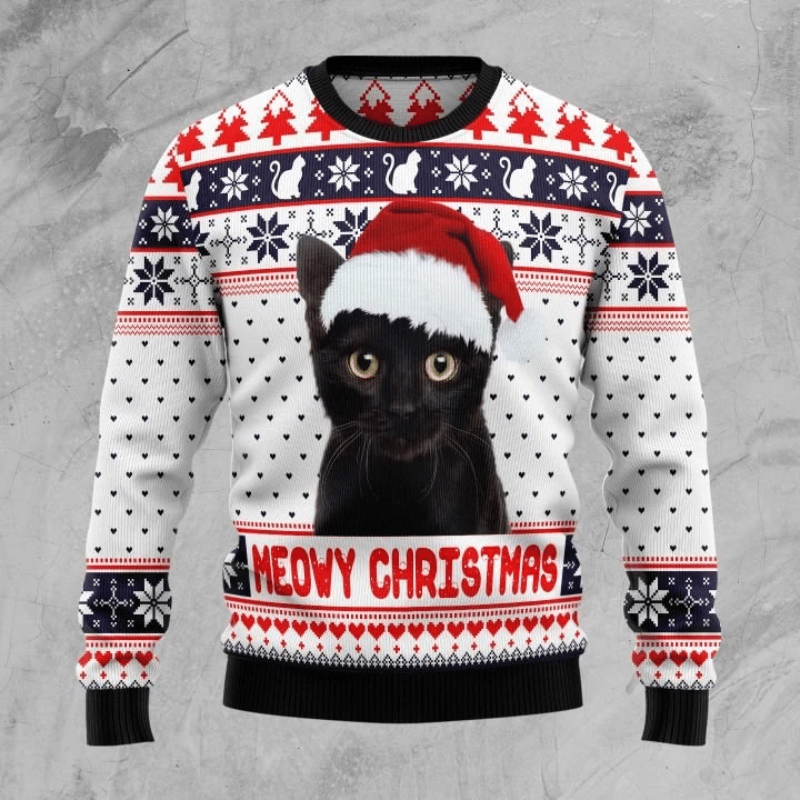 Cat Christmas Ugly Christmas Sweater | For Men & Women | Adult | Us6333