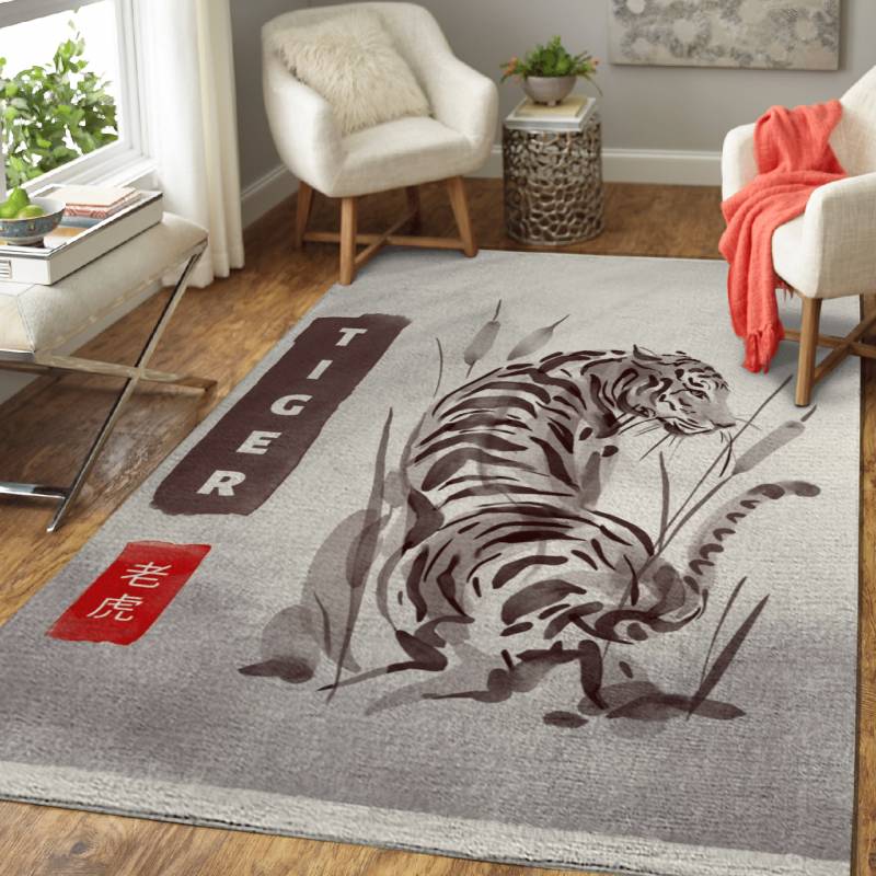 Tiger Animal painted – Wild Animals Area Rug Carpet