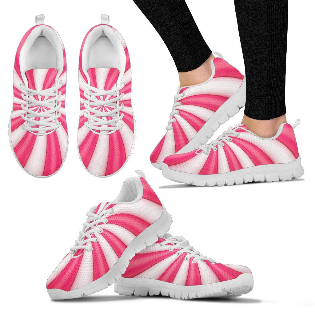 Vortex Twist Swirl Candy Print Women Sneakers