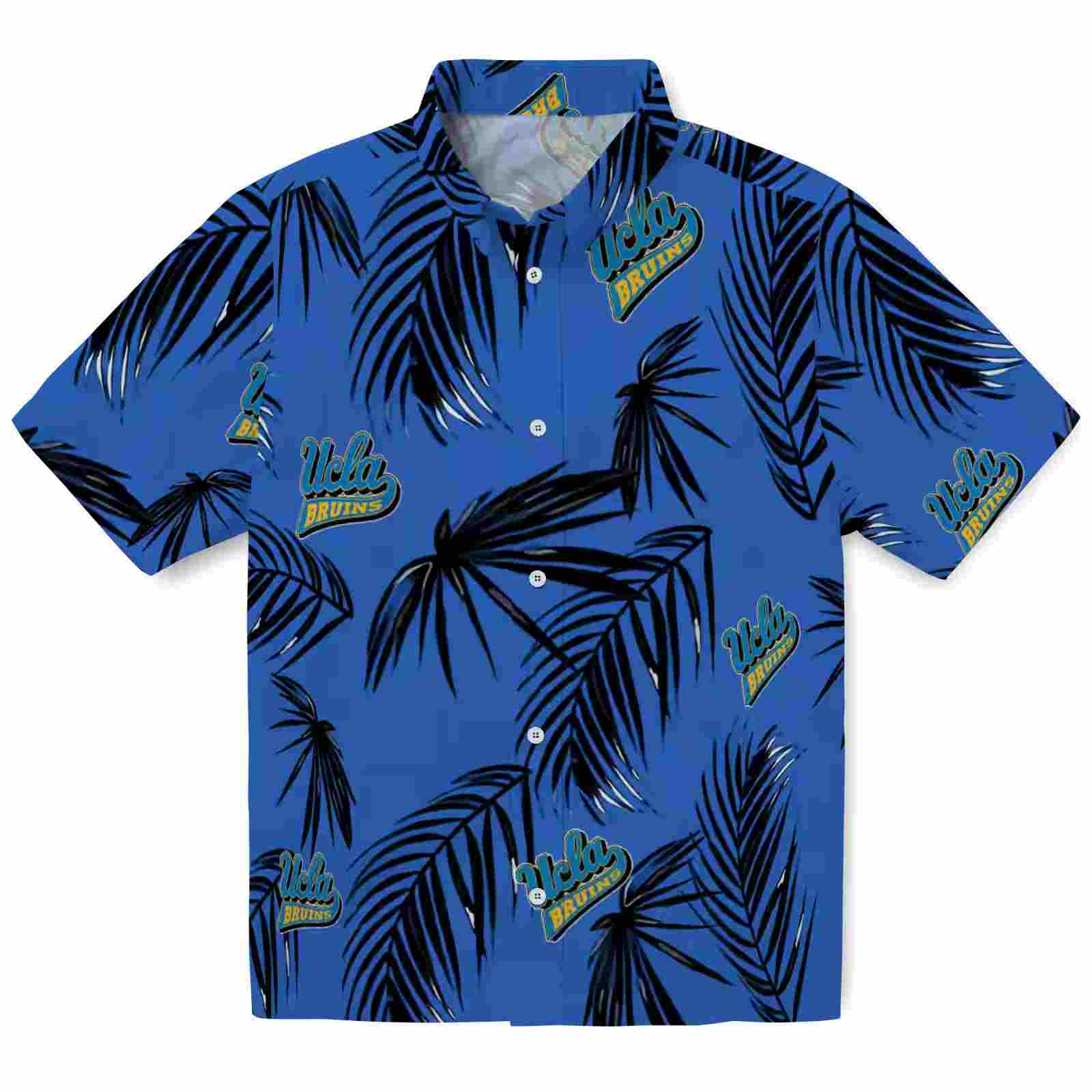 Ucla Bruins Palm Leaf Blue Hawaiian Shirt