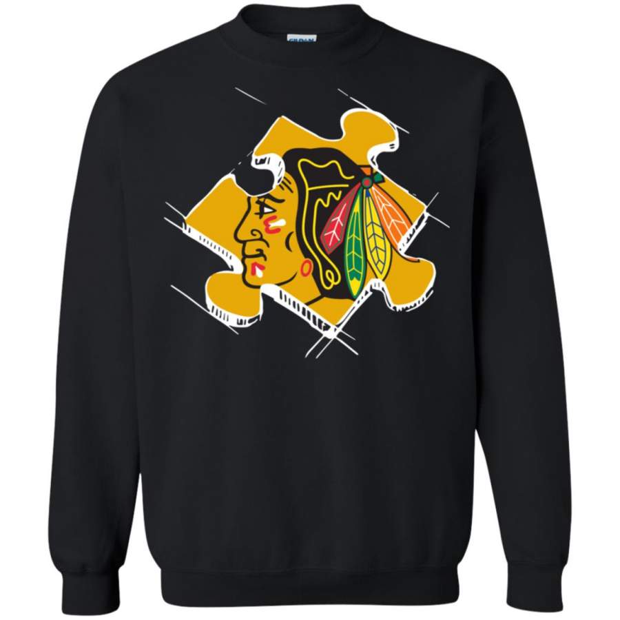 Chicago Blackhawks Autism puzzle Sweatshirt – Moano Store