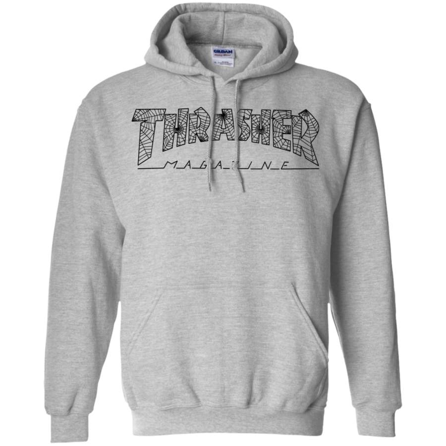 Thrasher Magazine Web Cobweb black Spider web Pullover Hoodie