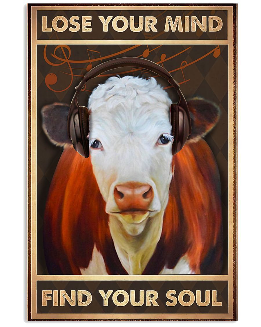 Cow – Lose Your Mind Find Your Soul Poster And Canvas, Wall Decor, Wall Art, Canvas Instructure, Wall Art, Poster Store, Wall Decals, Canvas Wall Art