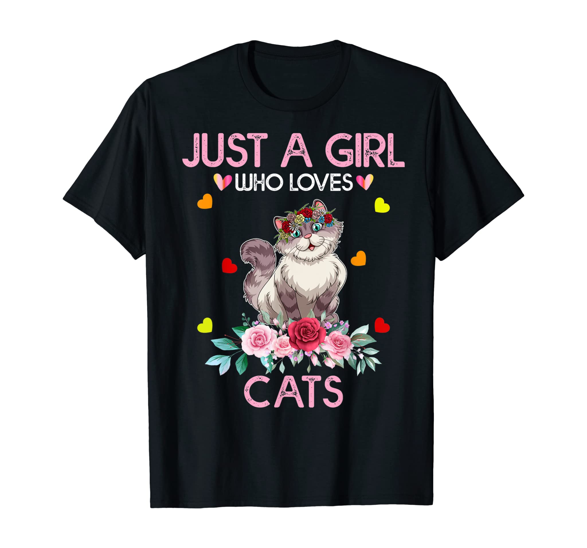 Cat Shirt For Women Girls Kids, Just A Girl Who Loves Cats