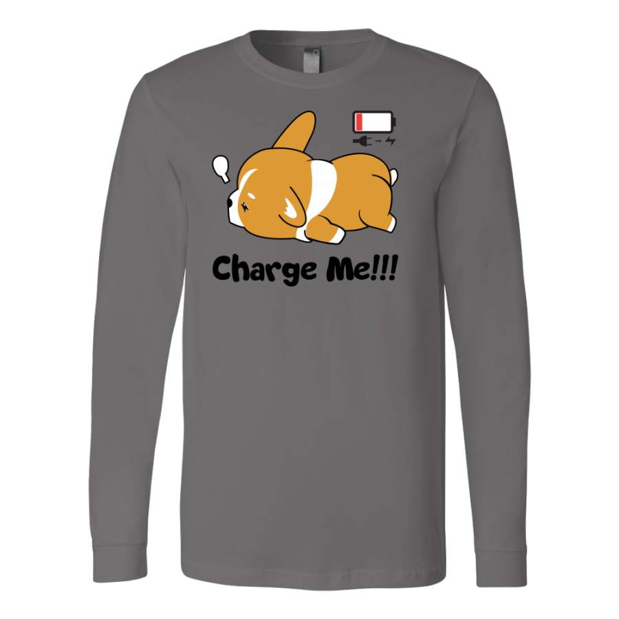 Pet – Immortal Unisex Corgi Cute Puppy Low Battery Funny – Long Sleeve T Shirt – TL00825LS