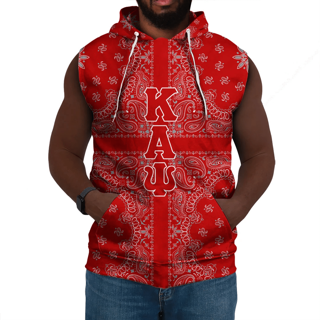 Wonderprint Hoodie Kappa Alpha Psi Paisley Style Sleeveless Hoodie Lt10