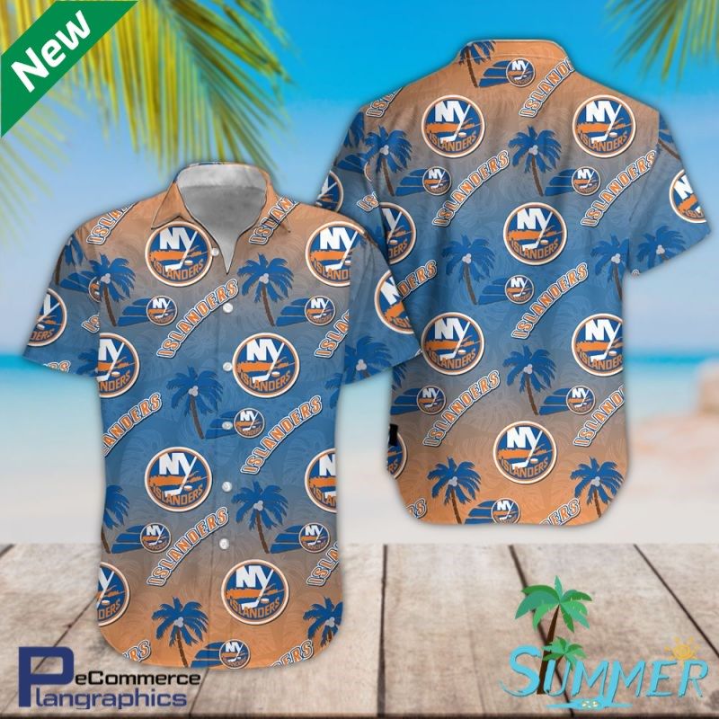 New York Islanders All Over Print Hawaiian Aloha Shirt Hawaiian Shorts Beach Short Shirt