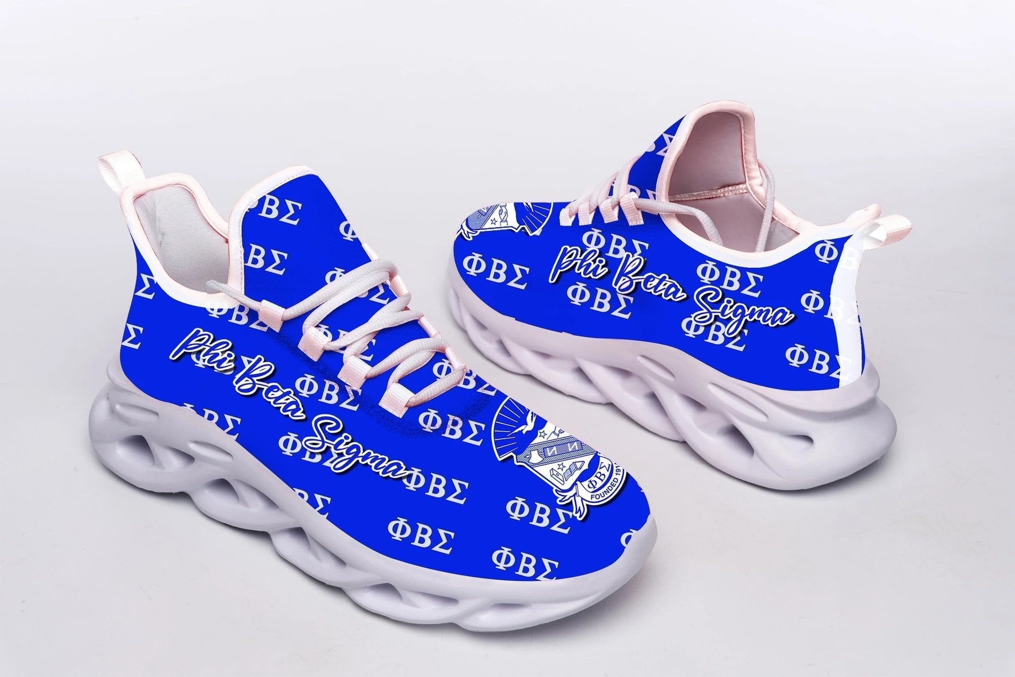 Fraternity Footwear – Phi Beta Sigma Blue Clunky Sneakers