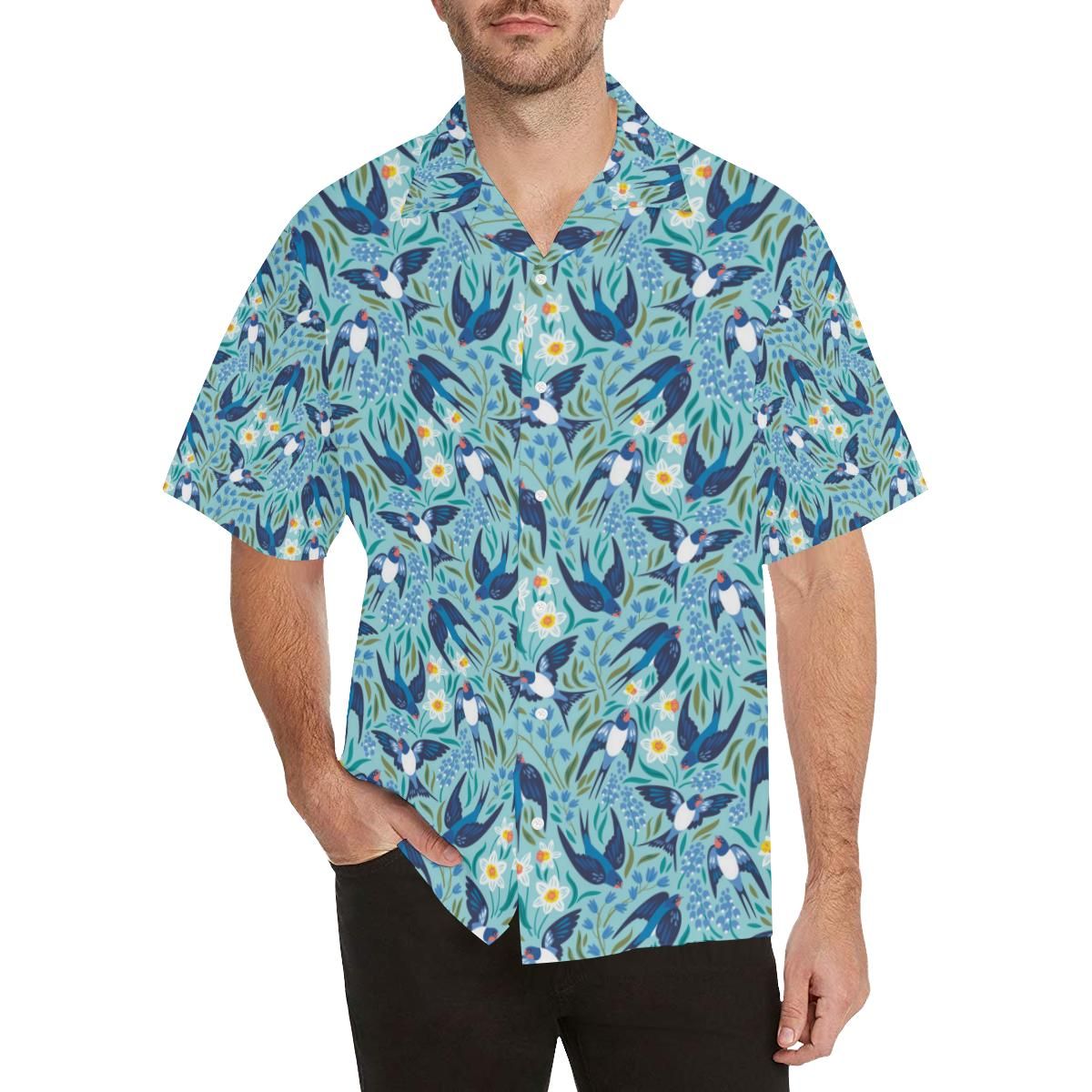 Swallow Pattern Print Design 05 All Over Hawaii Shirt Ha94209