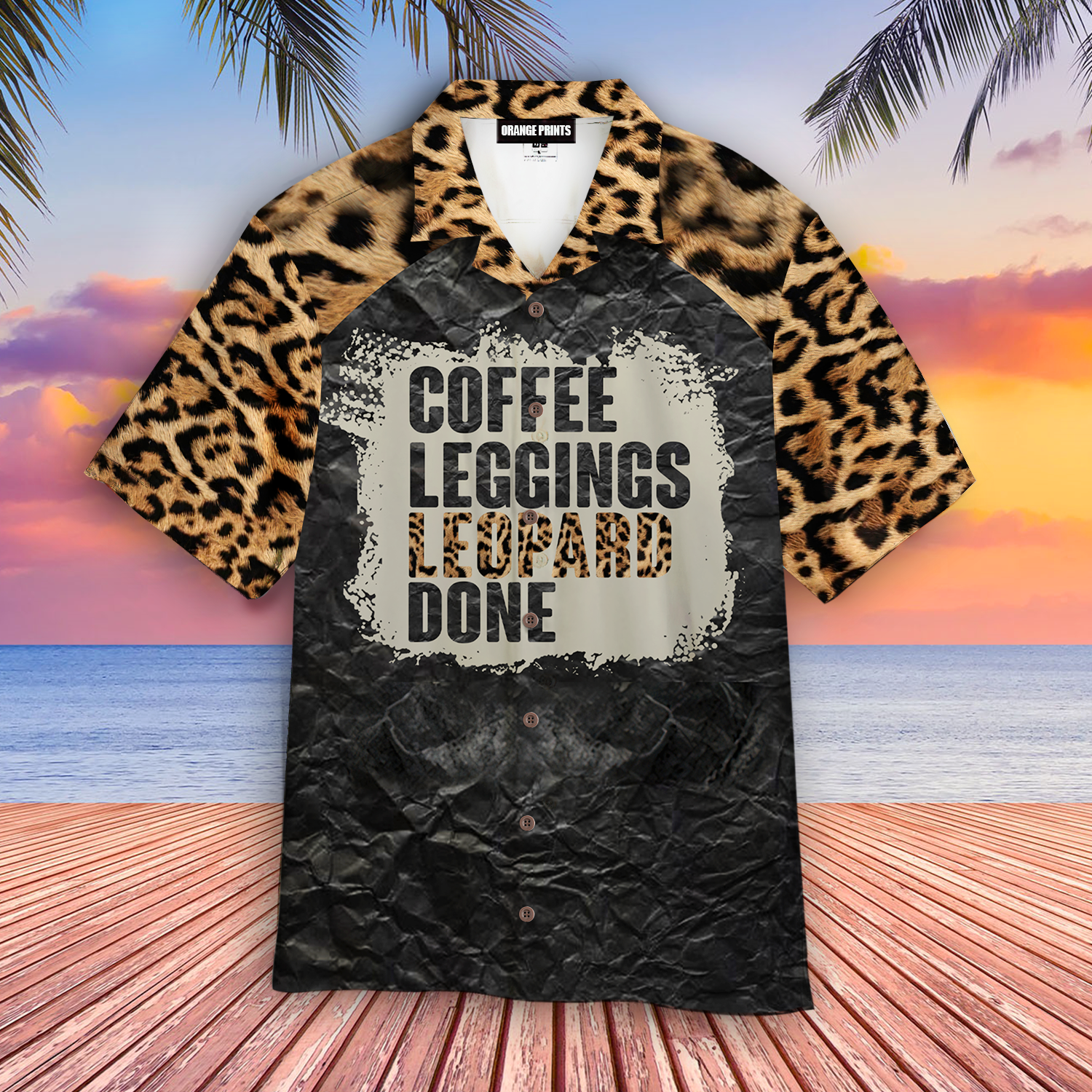 Coffee Leopard Hawaii Shirt For Men Women Ha71599