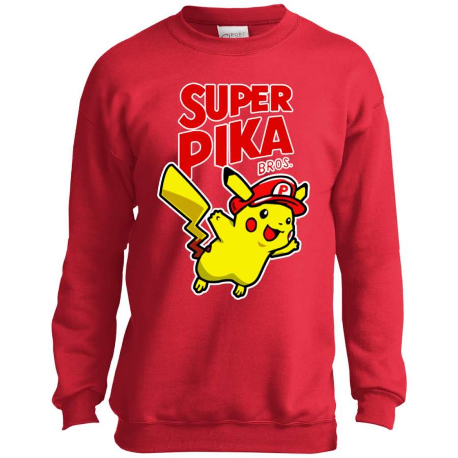 Super Mario Pikachu 1 Youth Kids Sweatshirt