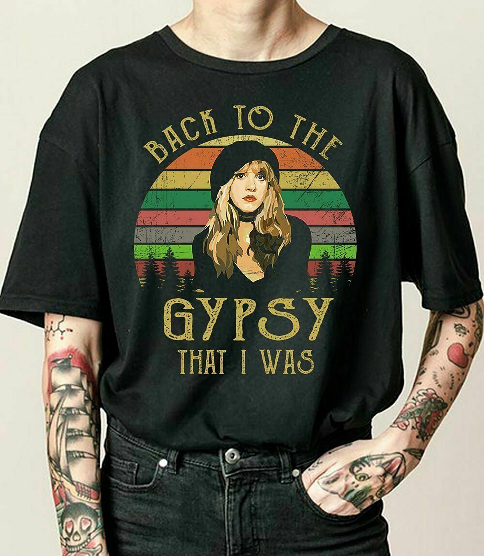 Back To The Gypsy T Shirt For And Stevie Nicks Short Sleeve Shirt Fleetwood Mac Tee Band T Shirt