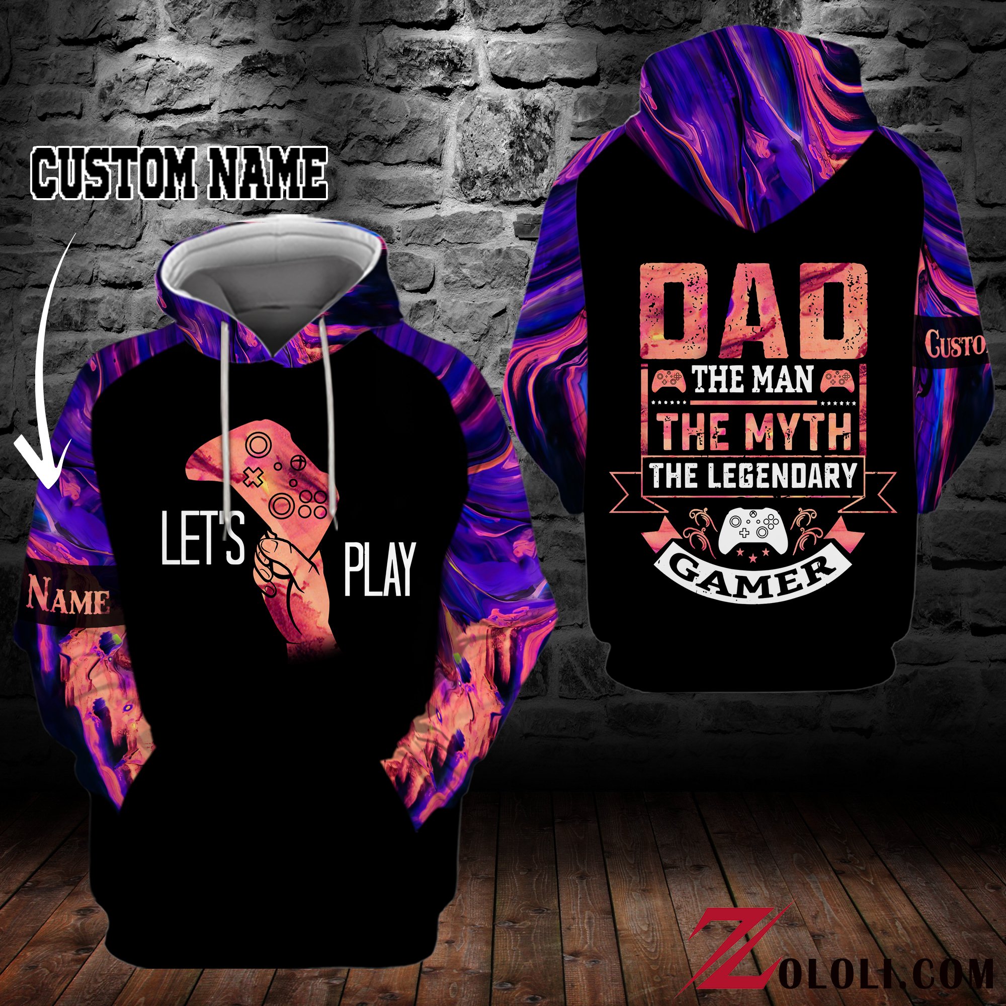 Xbox Dad the man the myth the legendary game Hoodie 3D custom LKT