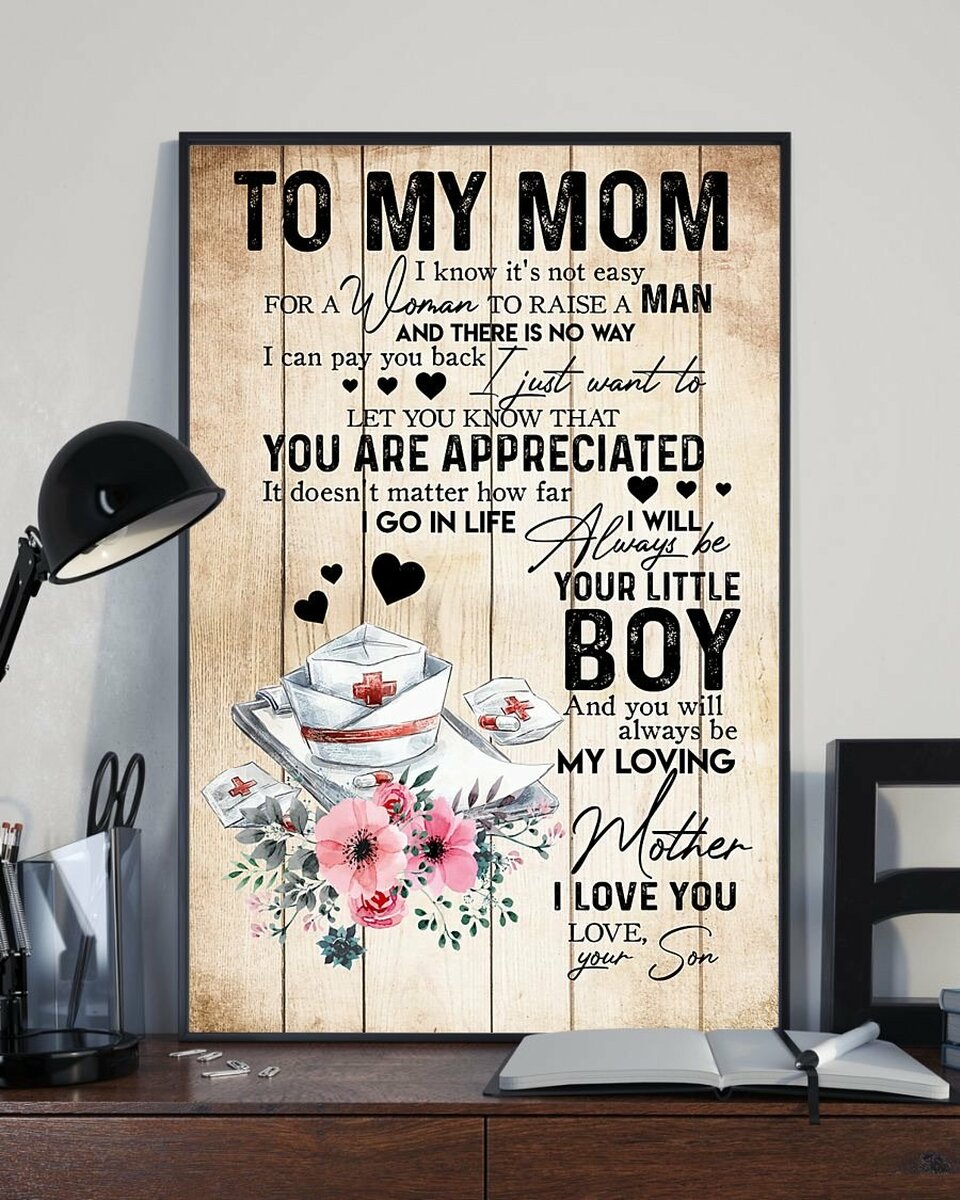 To My Mom From Son Nursing Mom – Mother Poster 0921 – Kayli Shop