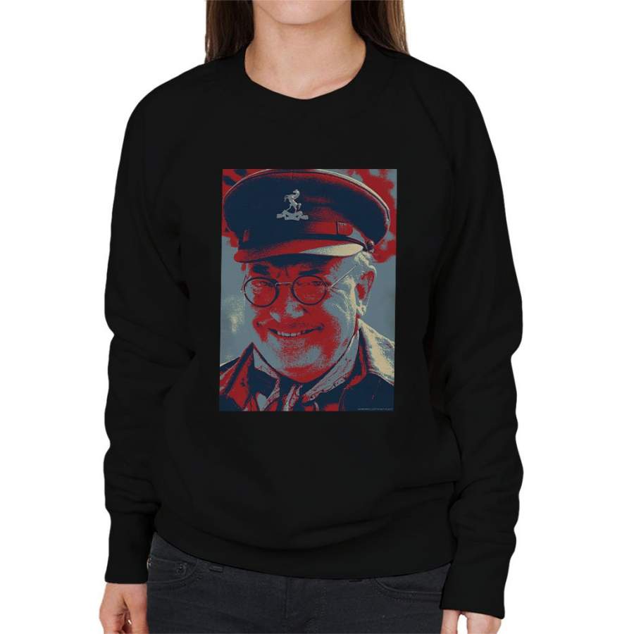 Dads Army Captain Mannering BBC Poster Style Women’s Sweatshirt