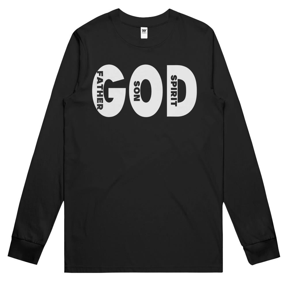 Holy Trinity God Three Persons Father Son Holy Spirit Long Sleeve T Shirts