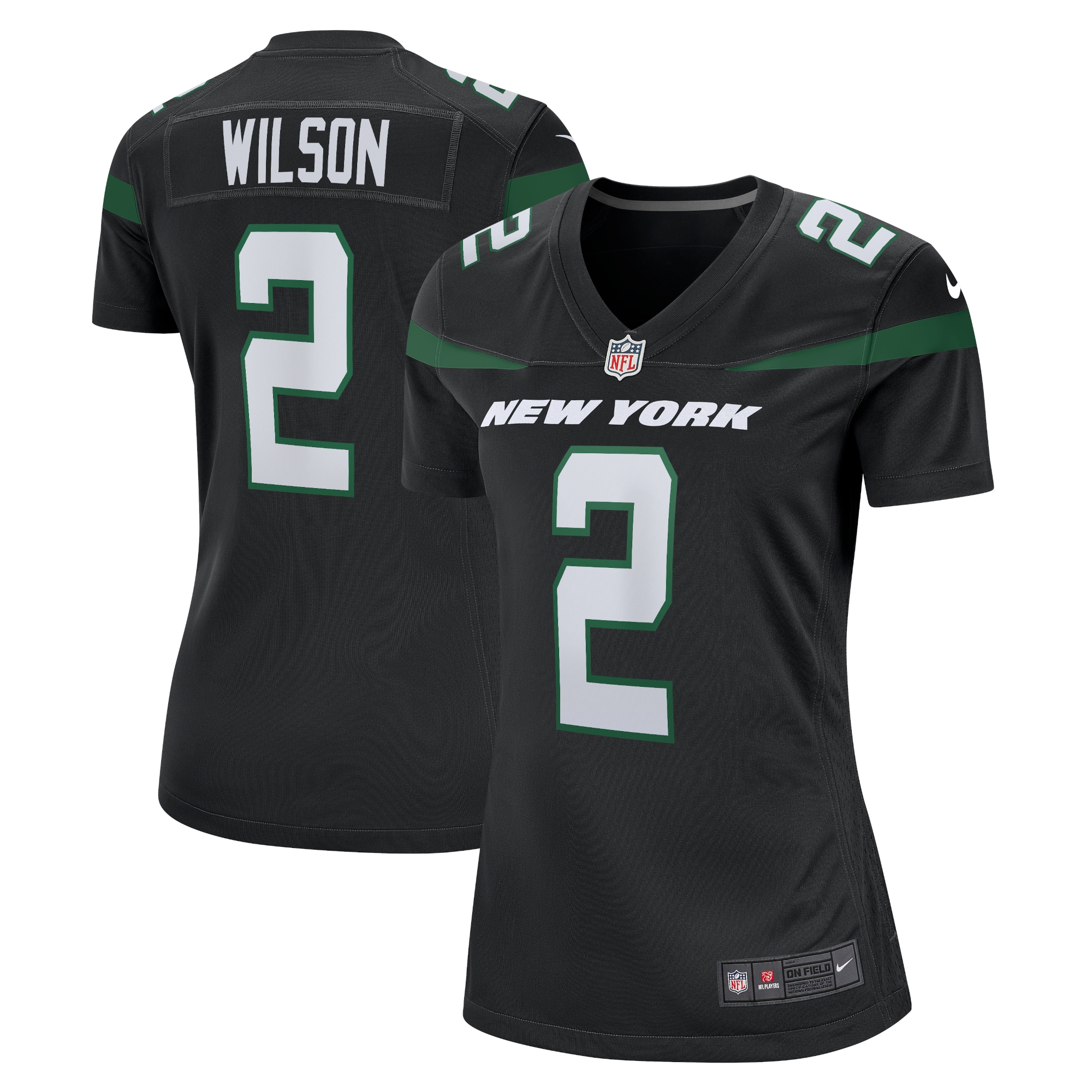 Zach Wilson New York Jets Womens Alternate 2021 NFL Draft First Round Pick Game Jersey – Black