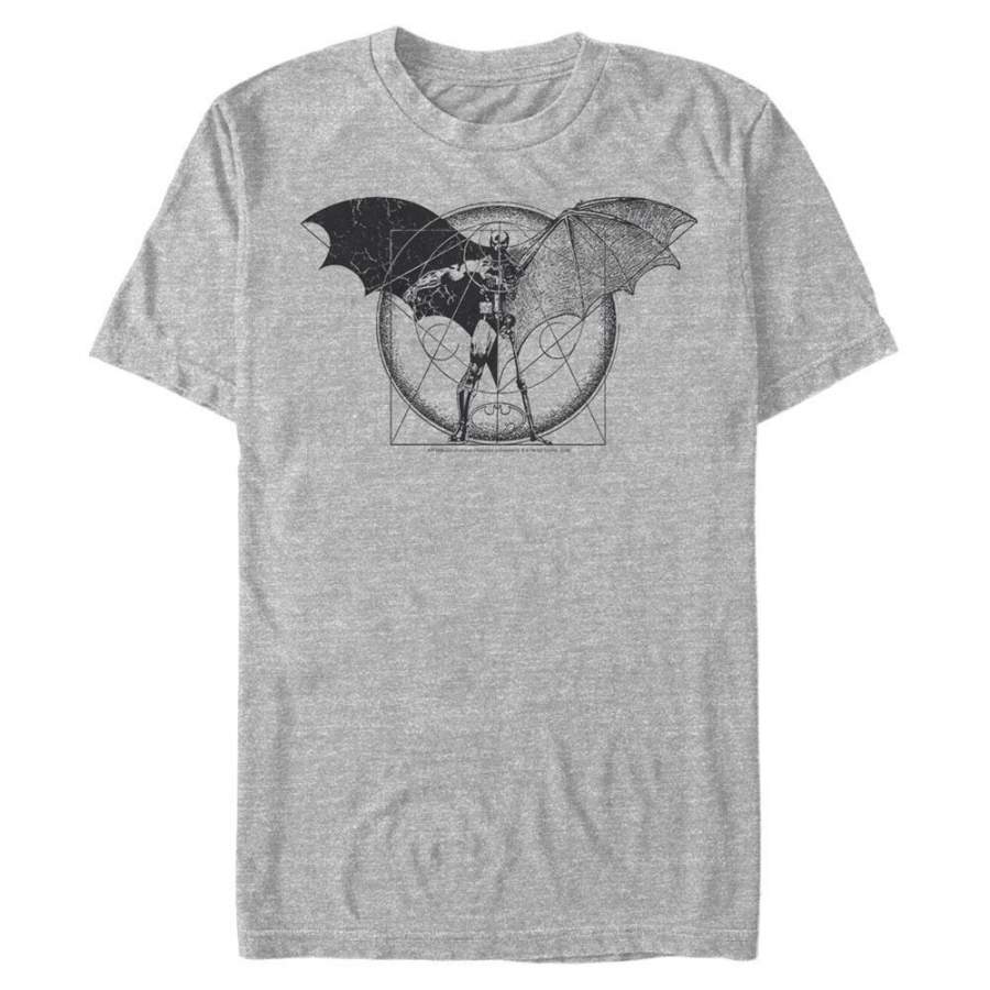 Vitruvian Batman – DC Comics: Batman Heather Grey T-Shirt