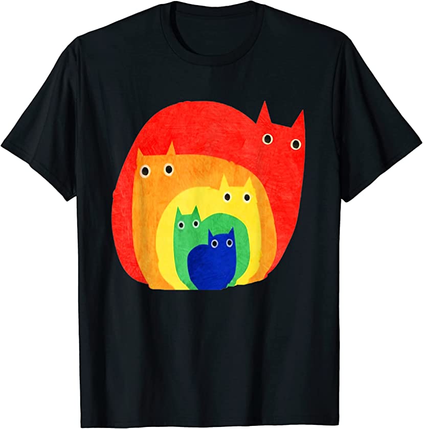 Rainbow cats,Cute Cat,kitten lovers,Cat Tee,Mother’s Day T-Shirt